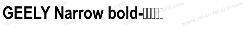 GEELY Narrow bold字体转换
